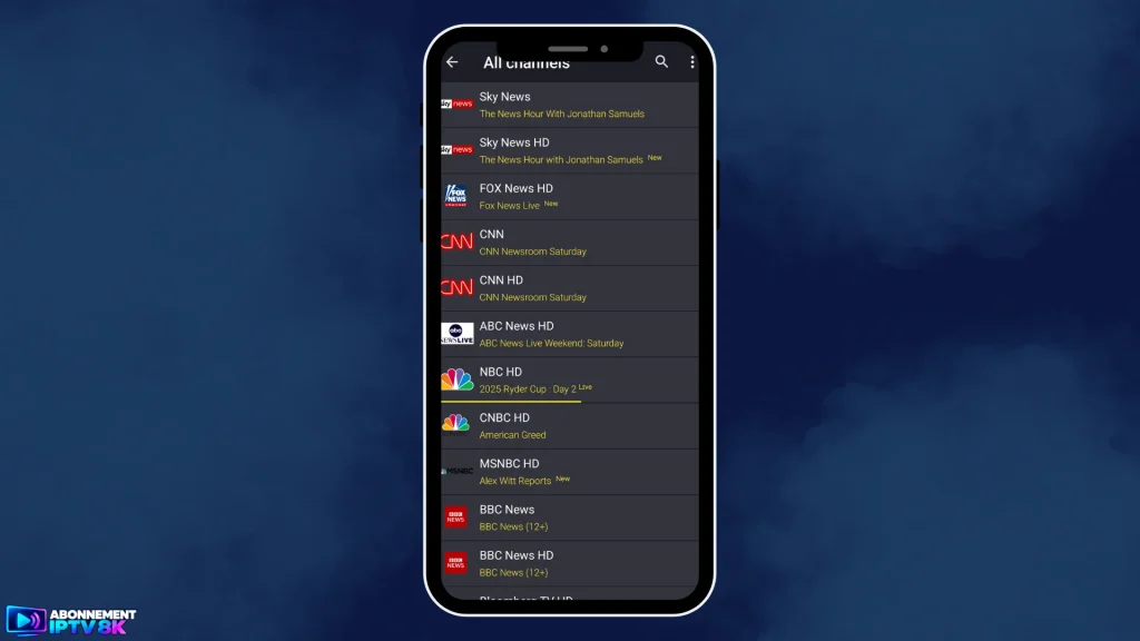 vod et channels